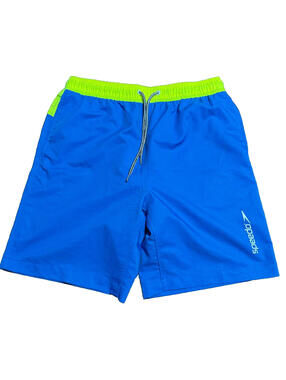 Speedo Mens Swim Trunks Large Blue Neon Board Shorts Quick Dry Beach